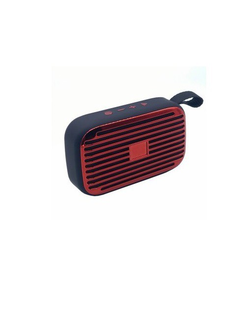 PARLANTE BLUETOOTH C/USB C/FT NEGRO Y ROJO LN-10 GENERICA