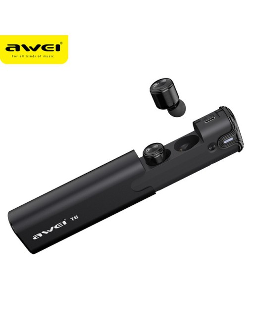 MANOS LIBRES BLUETOOTH STEREO C/CAJA RECARGABLE T8 AWEI