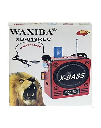 PARLANTE C/MICROFONO GRABADOR C/RADIO C/USB X-BASS XB-819REC WAXIBA
