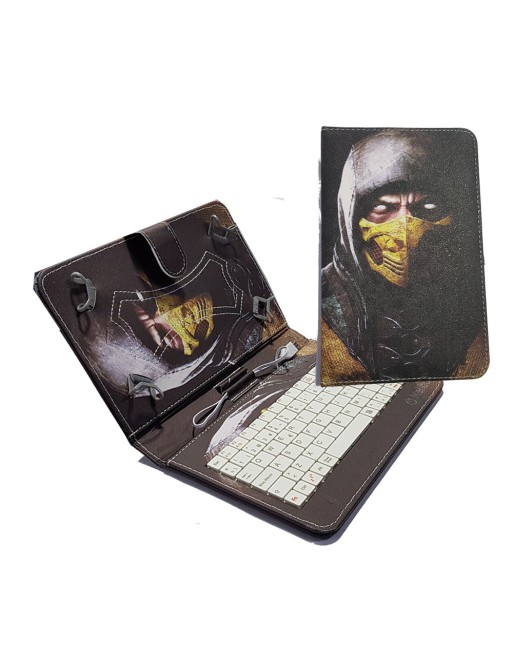 FLIP COVER P/TABLET 7" C/TECLADO C/DISEÑO MALIBU