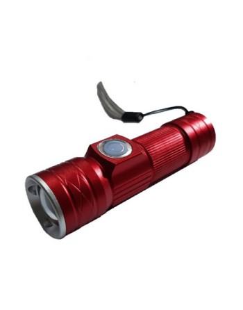 LINTERNA 1 LED C/ZOOM ROJA RECARGABLE A USB RTY-1612 OM