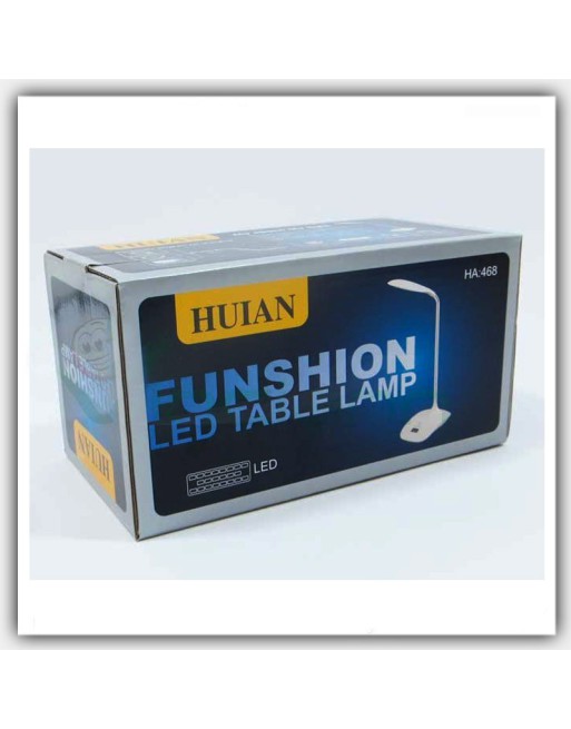 LAMPARA DE ESCRITORIO RECARGABLE C/RELOJ DIGITAL HA-468 HUIAN