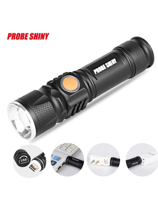 LINTERNA 1 LED C/ZOOM RECARGABLE PUERTO USB ST-515