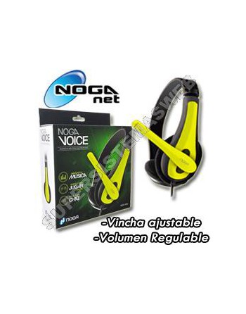 AURICULAR C/MIC NEGRO CON AMARILLO NGV-400 NOGANET