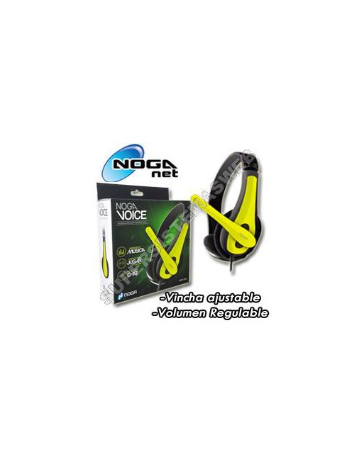 AURICULAR C/MIC NEGRO CON AMARILLO NGV-400 NOGANET