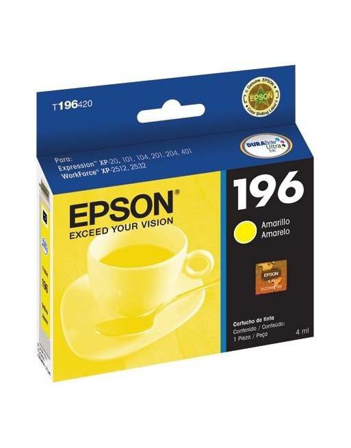 CARTUCHO EPSON 196 AMARILLO ORIGINAL