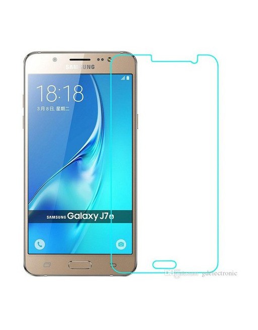 VIDRIO TEMPLADO SAMSUNG J7 2016/J710 CON VENTANA Y BOTON 147X79 TEMPERED GLASS