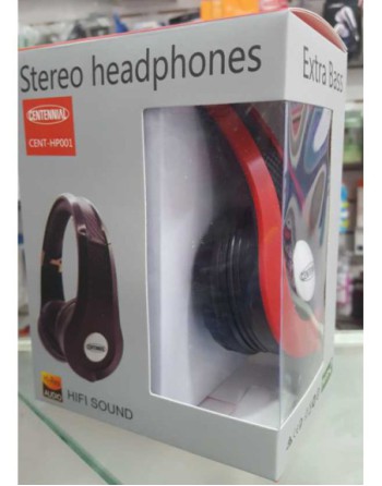 MANOS LIBRES C/CABLE DESMONTABLE ROJO C/ NEGRO CENT-HP001 CENTENNIAL