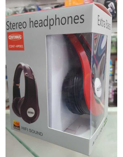 MANOS LIBRES C/CABLE DESMONTABLE ROJO C/ NEGRO CENT-HP001 CENTENNIAL