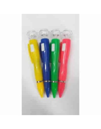 LAPICERA CON LINTERNA 1 LED COLORES