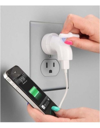 CARGADOR 220V A USB X 2 DISEÑO CANILLA CHARGER