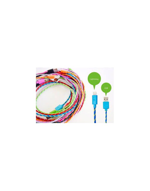 CABLE IPHONE NUEVO 05 COLORES