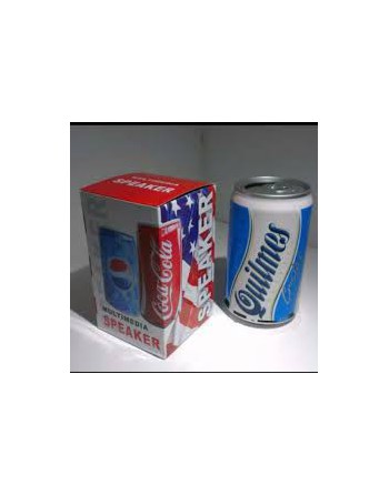 PARLANTE C/RADIO C/USB LATA DE CERVEZA QUILMES