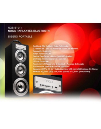 PARLANTE C/BLUETOOTH C/AUX NGS-81005 NOGANET