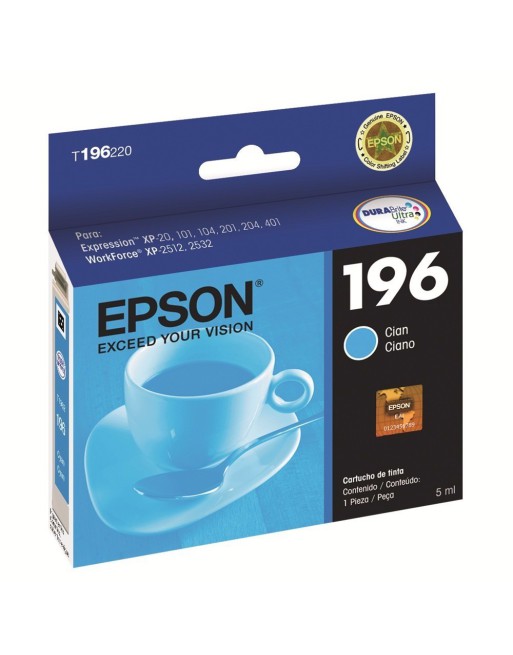 CARTUCHO EPSON 196 CIAN ORIGINAL