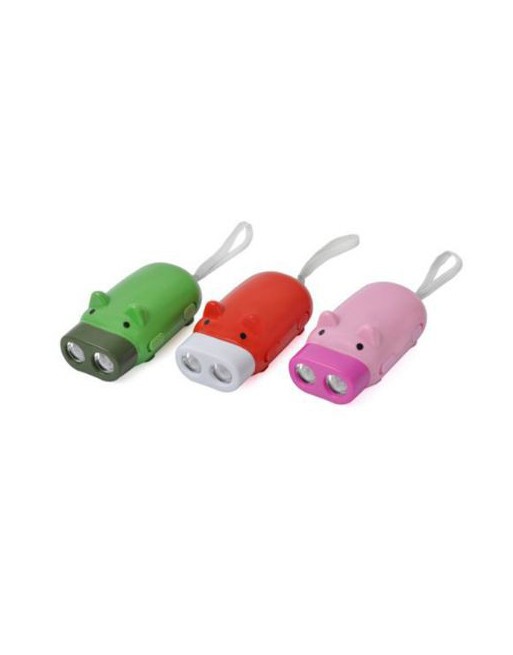 LINTERNA 2 LED PLASTICA COLORES HPH-1106