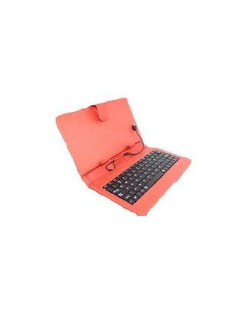 FLIP COVER P/TABLET C/TECLADO 7" C/CABLE MINI USB ROJA BK-7USB2 BAK