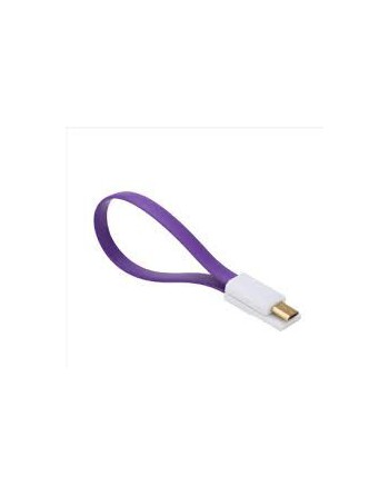 CABLE USB MICRO USB V8 CORTO VIOLETA