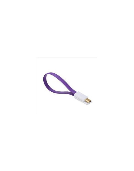 CABLE USB MICRO USB V8 CORTO VIOLETA