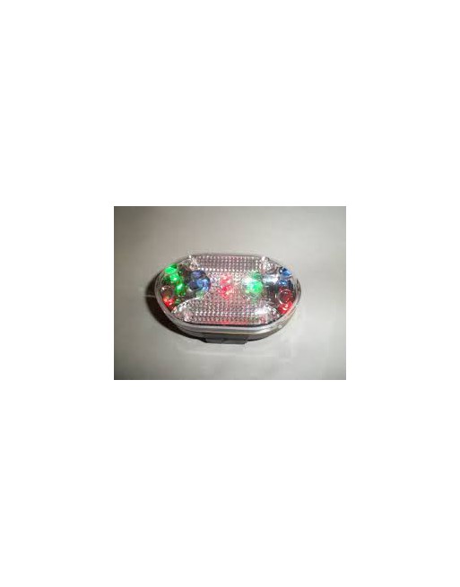 LUZ P/BICI ROJA 5 LED MULTI-FUNCION HAQ