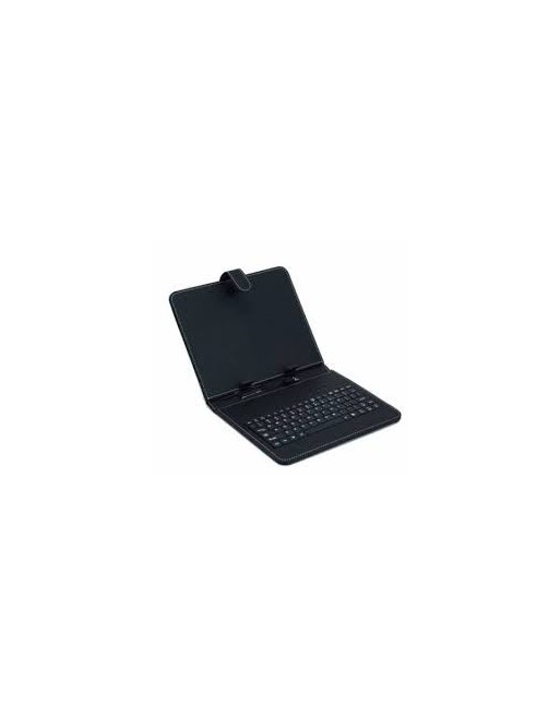 FLIP COVER P/TABLET C/TECLADO 8" CABLE MICRO USB NEGRA CX