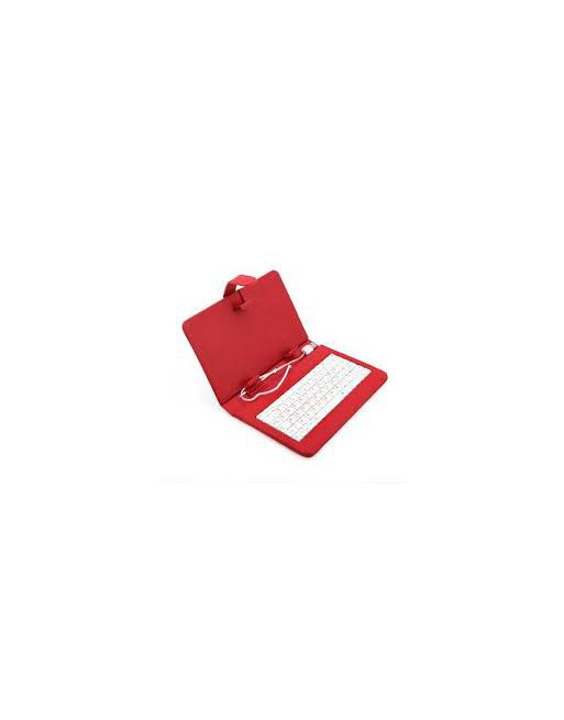 FLIP COVER P/TABLET C/TECLADO 7" USB ROJO GENERICO