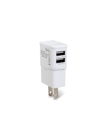 CARGADOR 220V A USB X 2 BLANCO MAX 2.4 A LDNIO