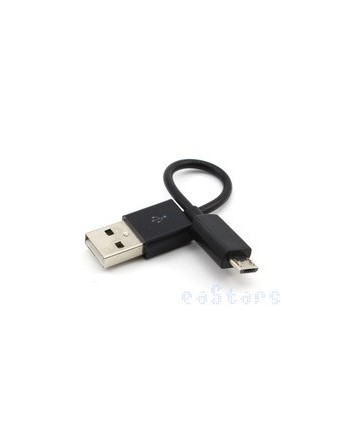 CABLE MICRO USB V8 CORTO NEGRO