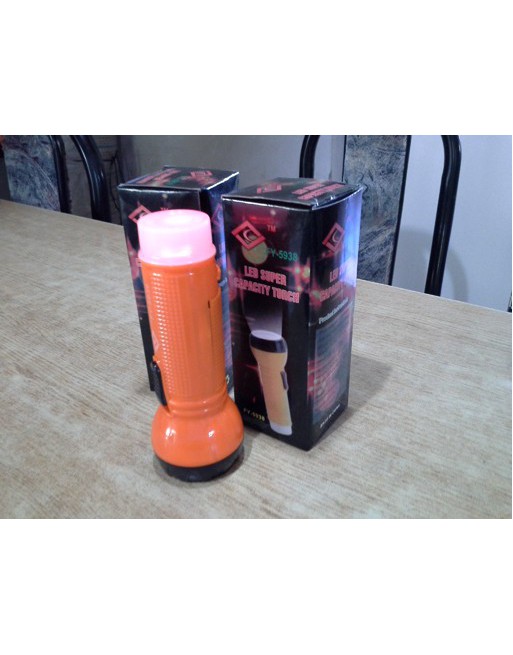 LINTERNA 1 LED  NARANJA C/3 PILAS AA FY-5938