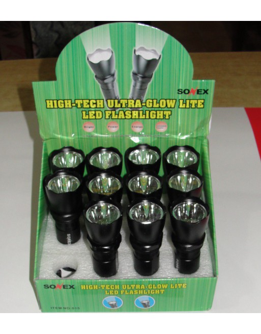 LINTERNA 1 LED MEDIANA NEGRA TACTICA SONEX