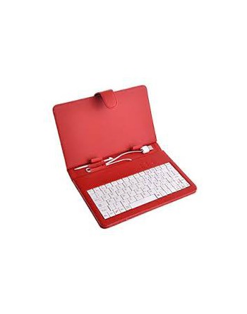 FLIP COVER P/TABLET C/TECLADO 7" USB NKB-001ROJO