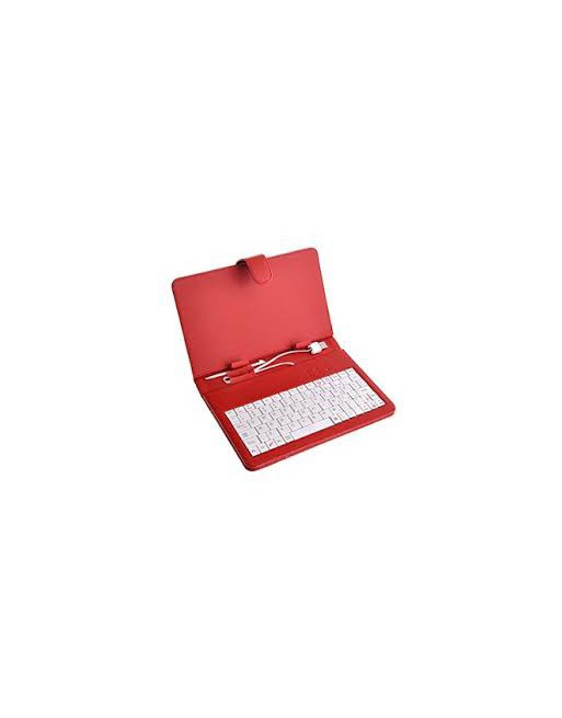 FLIP COVER P/TABLET C/TECLADO 7" USB NKB-001ROJO
