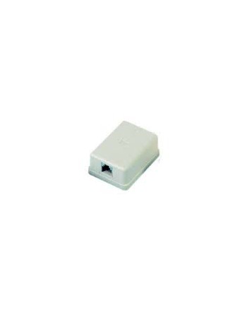 ROSETA SIMPLE C/JACK SIMPLE RJ45 PARA PARED