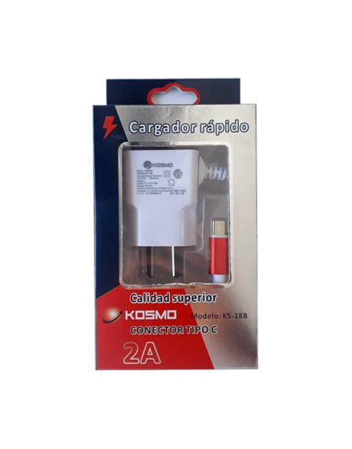 CARGADOR 220V A USB + CABLE TIPO C 2.4AMP NC3714 RADAR