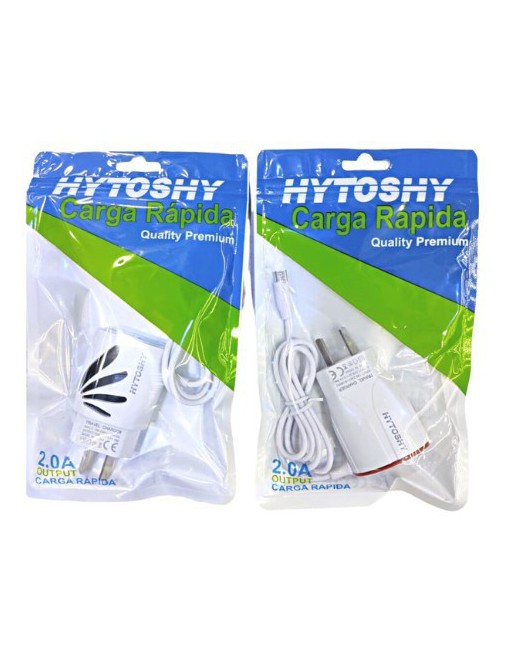 CARGADOR 220V A USB + CABLE MICRO USB 3.1AMP HYTOSHY