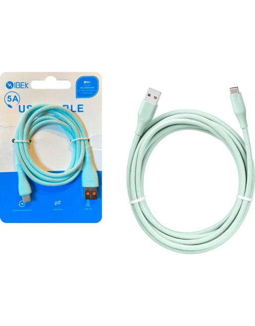 CABLE USB MICRO USB 5AMP COLORES DE TELA CD-2401 IBEK