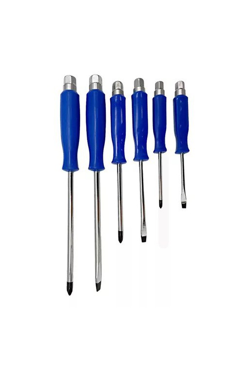 KIT DE DESTORNILLADORES 6PCS CON CABEZA PERCUTORA M-114 XINRUI