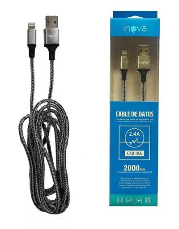 CABLE USB MICRO USb 2.4AMP 1MTS CAB-2404A INOVA