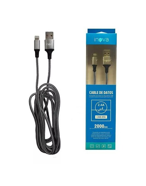 CABLE USB MICRO USb 2.4AMP 1MTS CAB-2404A INOVA