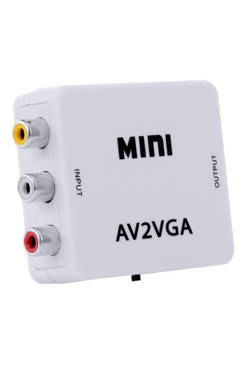 CONVERSOR DE RCA AV A VGA AV2VGA FULL HD 1080P