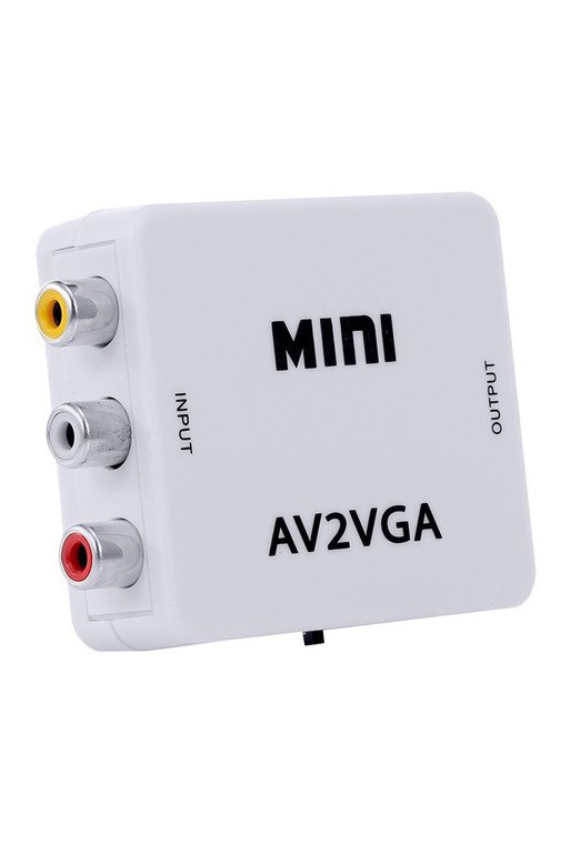 CONVERSOR DE RCA AV A VGA AV2VGA FULL HD 1080P