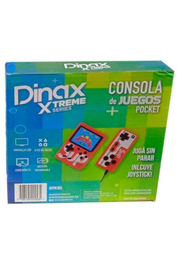 CONSOLA DE JUEGOS POCKET CON JOYSTICK DXPK365 DINAX