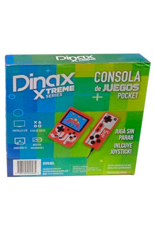 CONSOLA DE JUEGOS POCKET CON JOYSTICK DXPK365 DINAX