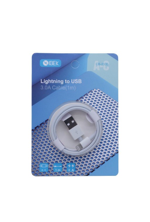 CABLE USB IPHONE 3.0A 1MTS CB-2335 IBEK