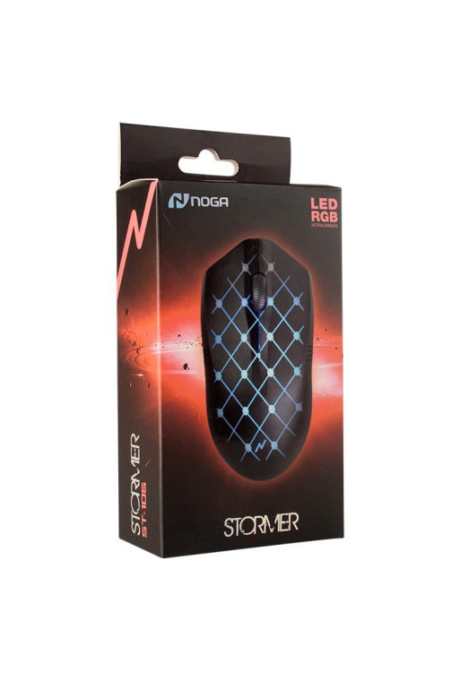 MOUSE GAMER C/LUZ RGB STORMER 1000DPI ST-105 NOGANET