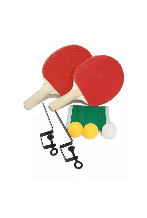 KIT PALETA DE PING PONG + 3 PELOTAS + RED