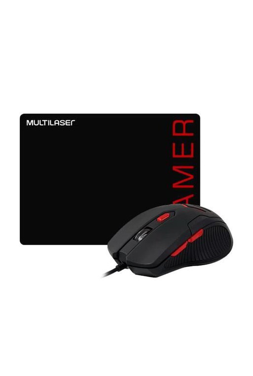 MOUSE GAMER + PAD DE MOUSE COMBO 2 EN 1 3200DPI GM-320 MO306 MULTILASER