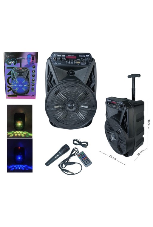 PARLANTE BLUETOOTH 8" CARRITO OR819 ORYX