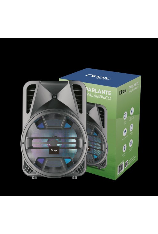 PARLANTE BLUETOOTH 8" C/CONTROL C/MIC 700W PMPO DX-4PAR15W2 DINAX