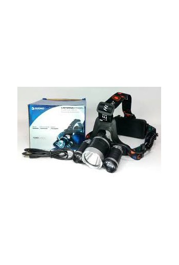 LINTERNA MINERA 3 LED 5000LUMENES 4 FUNCIONES SUONO